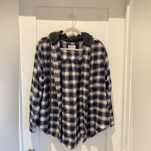 American Eagle Hooded Flannel, Plaid Jacket